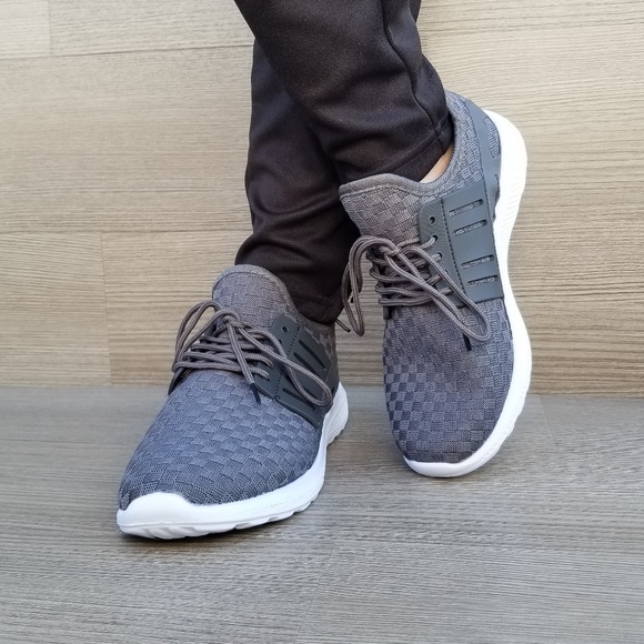 Light Weight Stylish Athletic Gray Sneakers-D - Picture 7 of 8